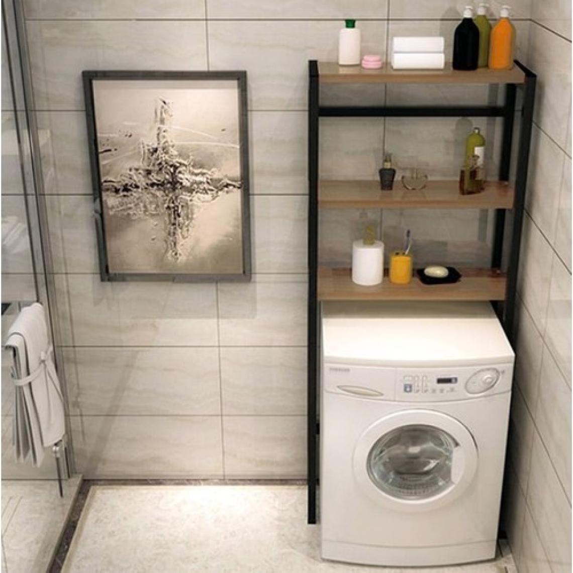 Güzelkan Madeni Eşya Çamaşır Makinesi Üstü Düzenleyici Raf Banyo Dolabı Rafı Makina Üstü Dolap Raf Çam