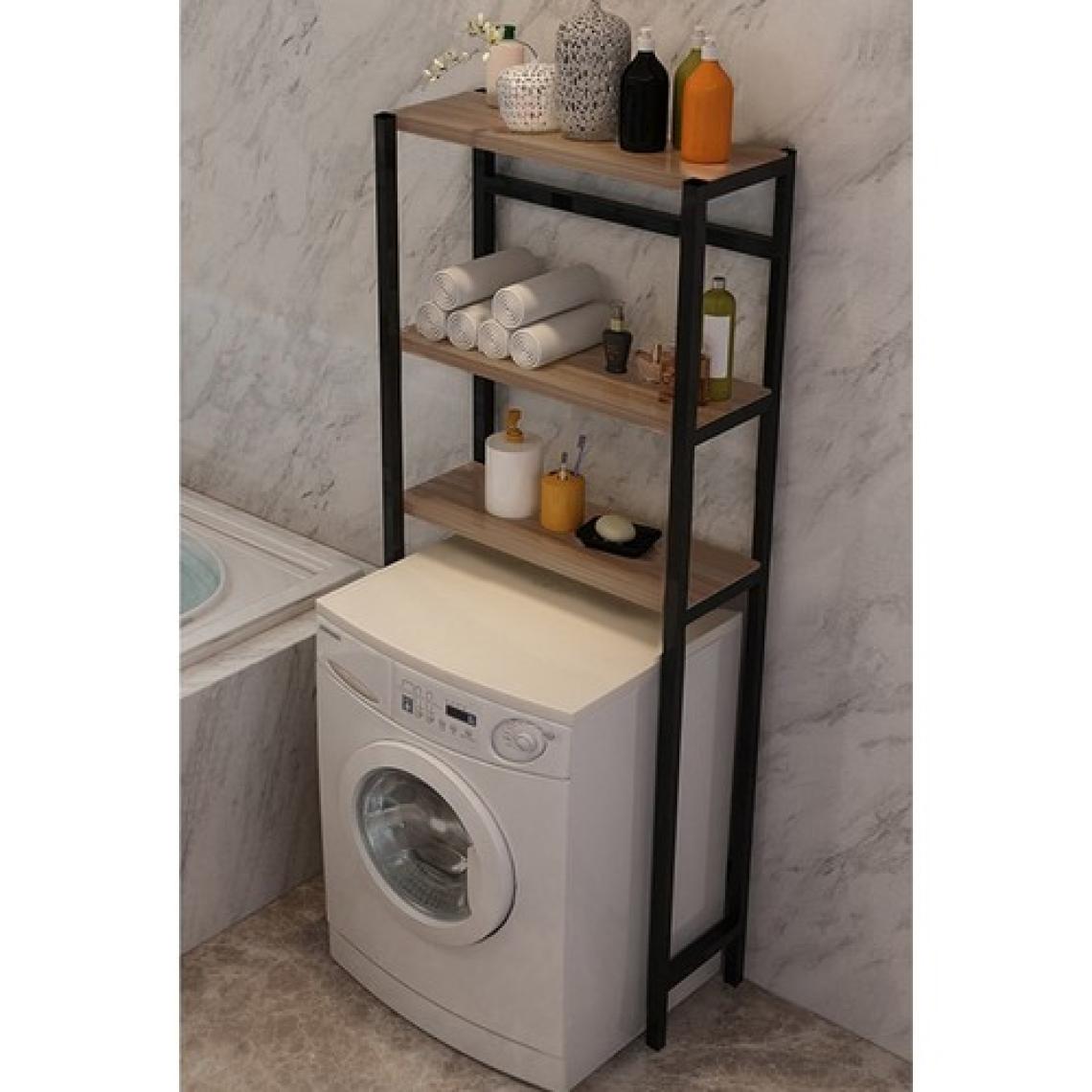 Güzelkan Madeni Eşya Çamaşır Makinesi Üstü Düzenleyici Raf Banyo Dolabı Rafı Makina Üstü Dolap Raf Çam