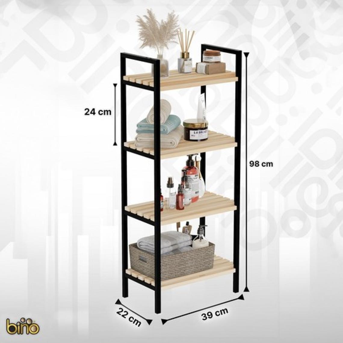 Bino Banyo Düzenleyici Mutfak Rafı Banyo Dolabı Çok Amaçlı Dolap 4 Katlı Metal