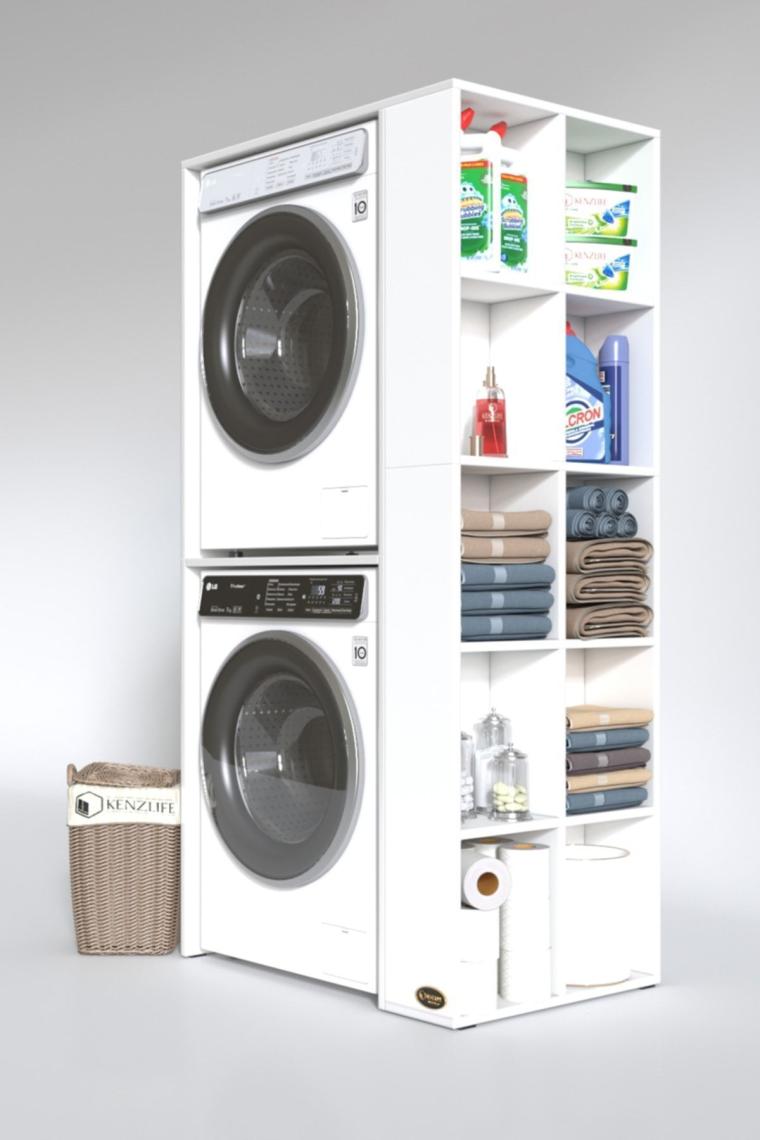Çamaşır-kurutma Makinesi Dolabı Bolodenka Byz 180*090*60 Banyo Kapaksız Arkalıksız