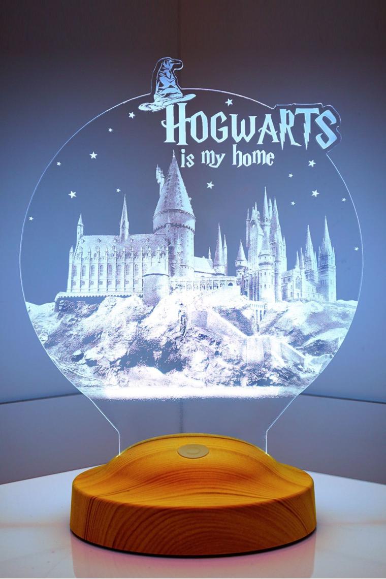 Harry Potter Hogwarts Hediyesi 3 Boyutlu Led Lamba