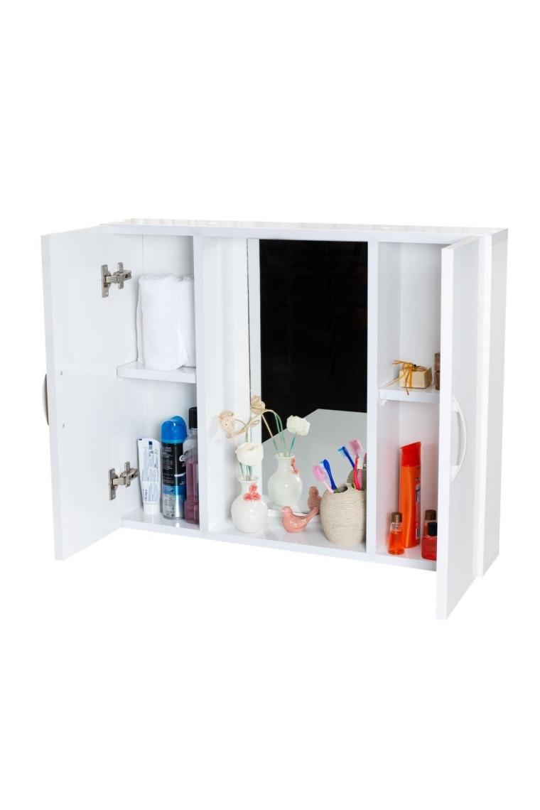 Beyaz Aynalı Banyo Dolabı