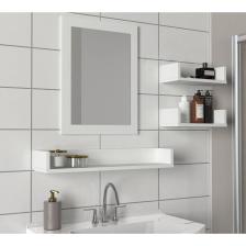 Simon Banyo Üst Dolabı Aynalı Etajer Beyaz