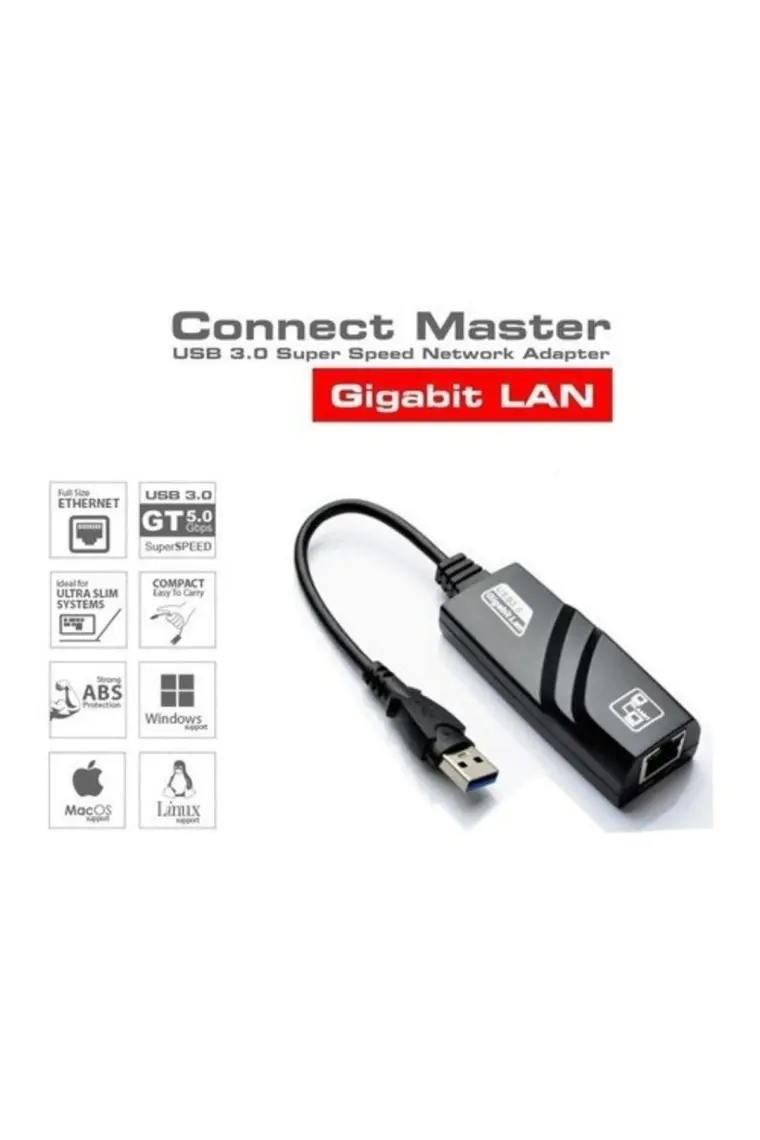 Boblov USB 3.0 To RJ45 10/100/1000MBPS Gigabit Ethernet Çevirici