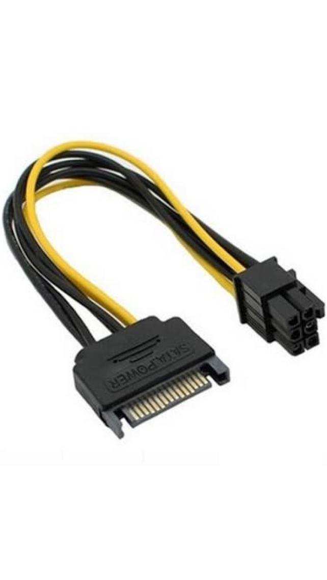 Alfais 4582 15 Pin Sata To 6 Pin Ekran Kartı Power Anakart Güç Kablosu