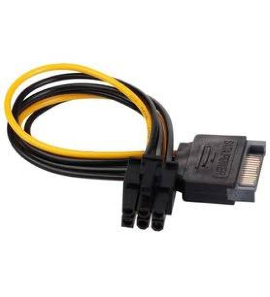Alfais 4582 15 Pin Sata To 6 Pin Ekran Kartı Power Anakart Güç Kablosu