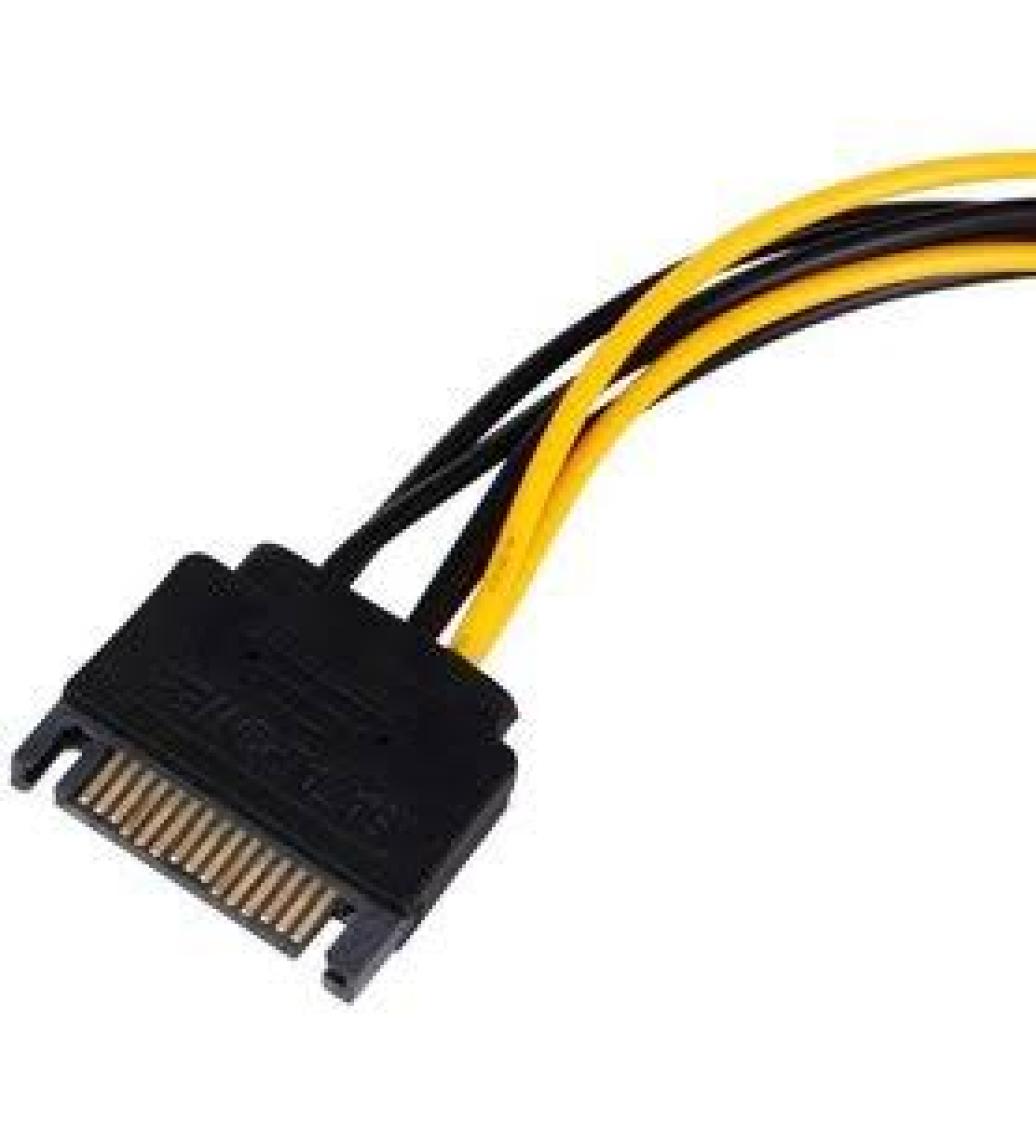 Alfais 4582 15 Pin Sata To 6 Pin Ekran Kartı Power Anakart Güç Kablosu