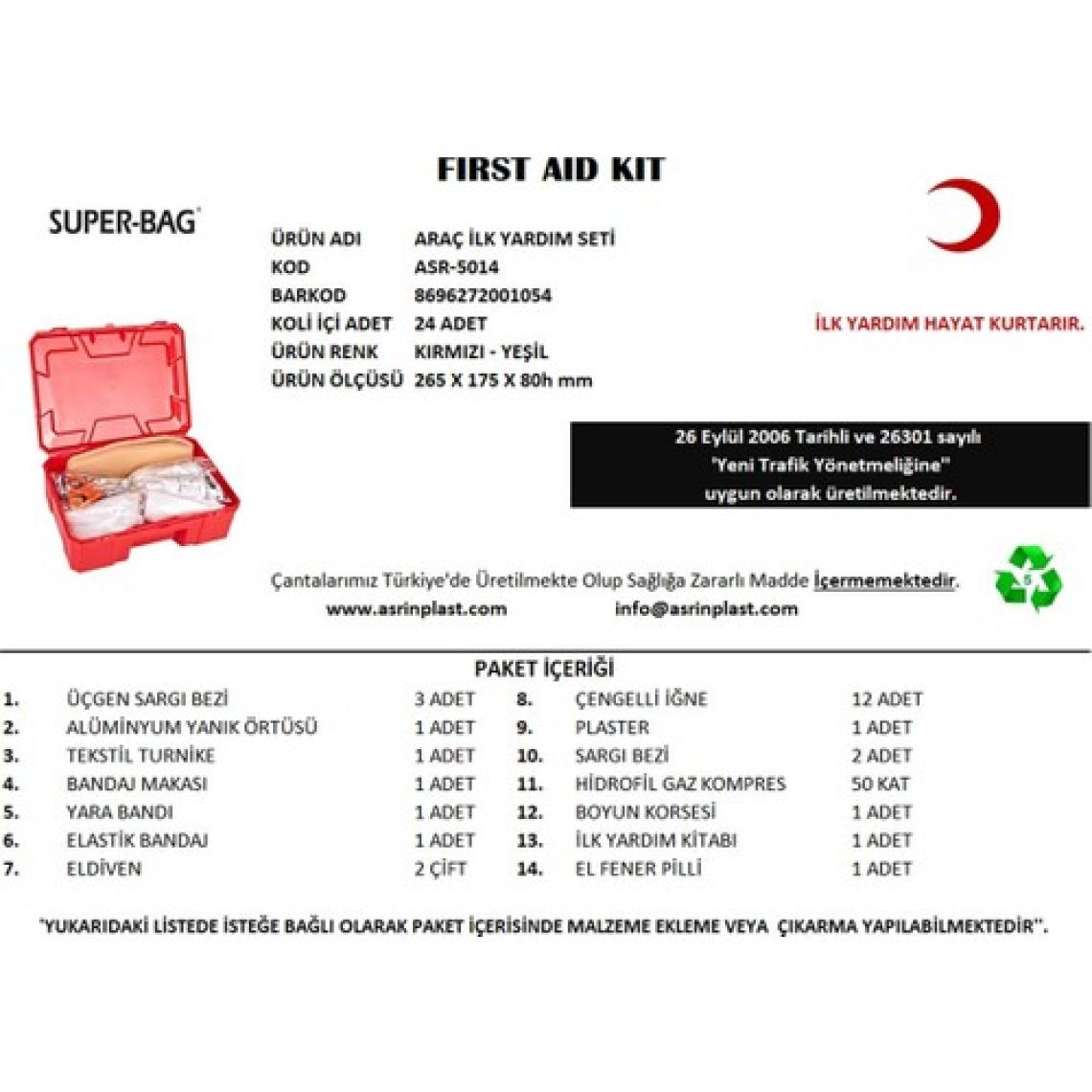 Super-Bag Çok Amaçlı Ilk Yardım Seti