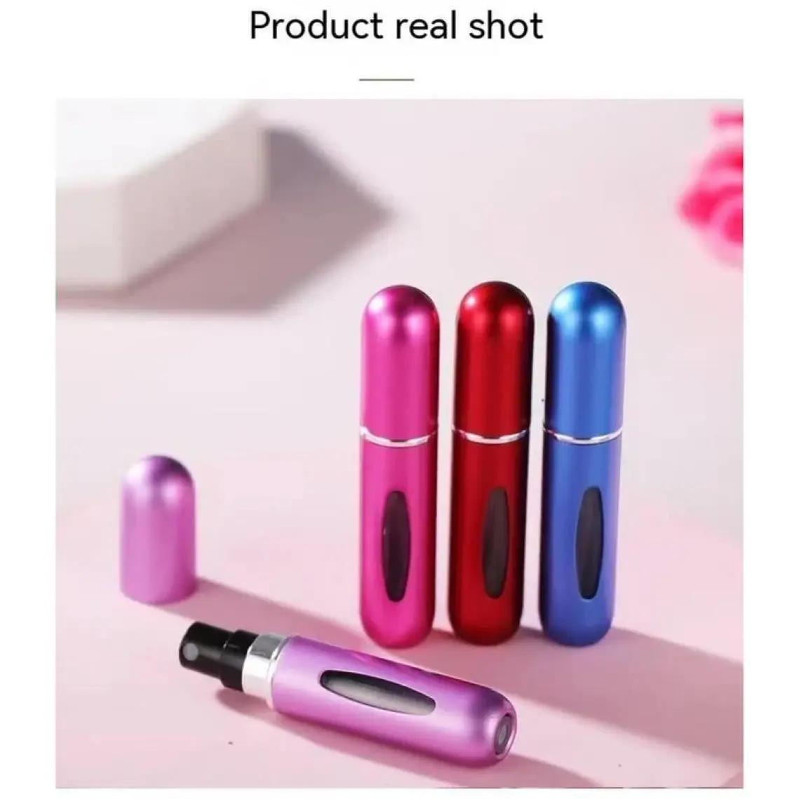 BK Commerce Cep Parfüm Şişesi Doldurulabilir Mini 5 ml Çanta Içi Cep Yedek Parfüm Şişesi