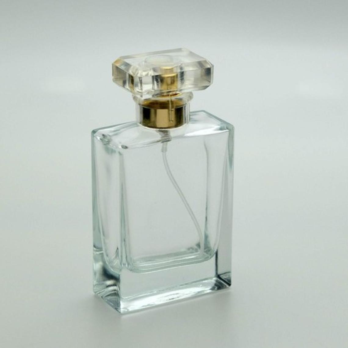 Ferden Ferda 20 Adet Boş Cam Parfüm Şişe, 50 Ml, Dolgulu Kare Model, Şeffaf