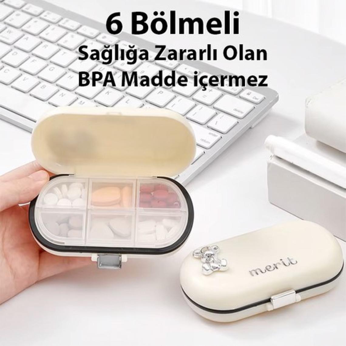 Ezere Mini Tasinabilir Bölmeli Ilaç-Hap ve Taki Saklama Kutusu