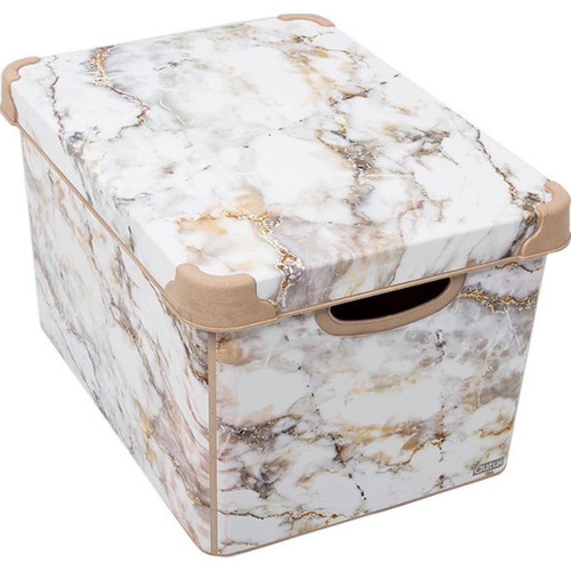 Qutu Style Box Marble Dekoratif Kutu - 20 Litre