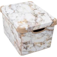 Qutu Style Box Marble Dekoratif Kutu - 20 Litre
