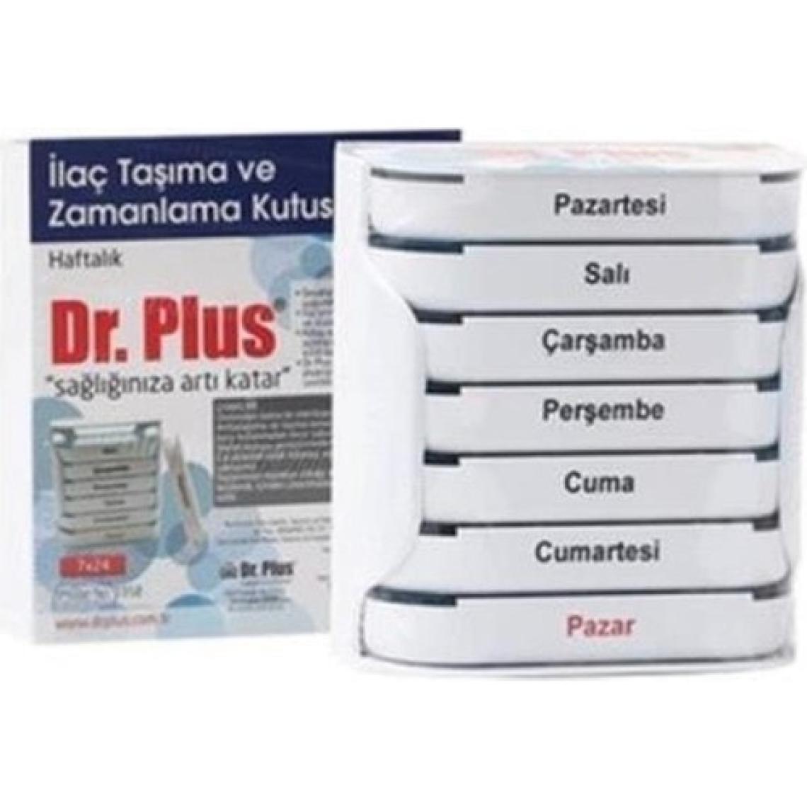 Dr. Plus Dr. Plus Ilaç Taşıma Ve Zamanlama Kutusu Haftalık 7 x 24 cm