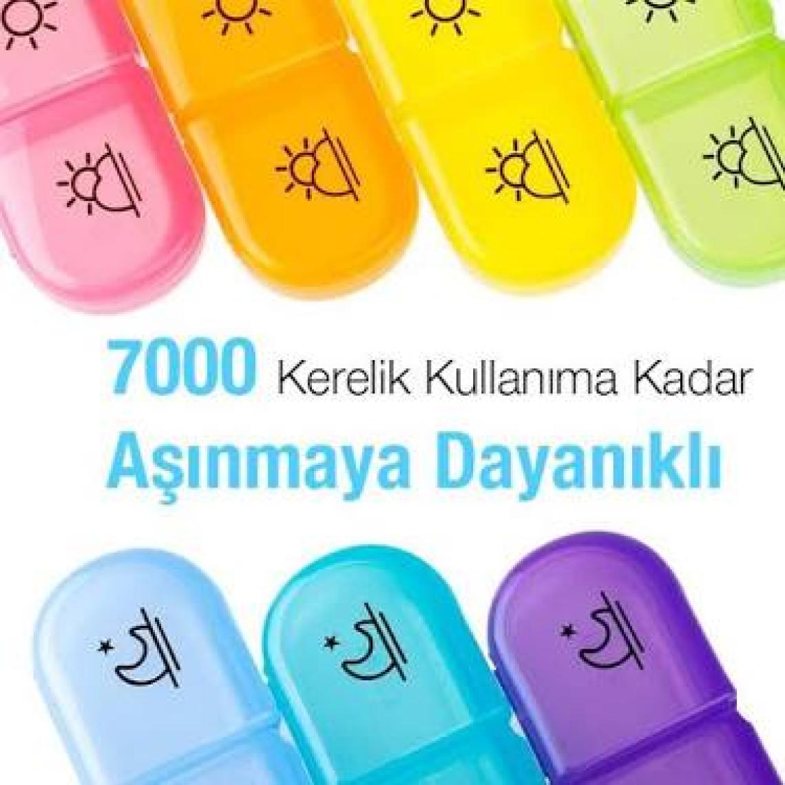 Polham 7 Günlük 21 Gözlü Haftalık Ilaç, Hap Saklama Kutusu, Kitlenir Kapaklı, Bpa Içermez Saklama Kutusu