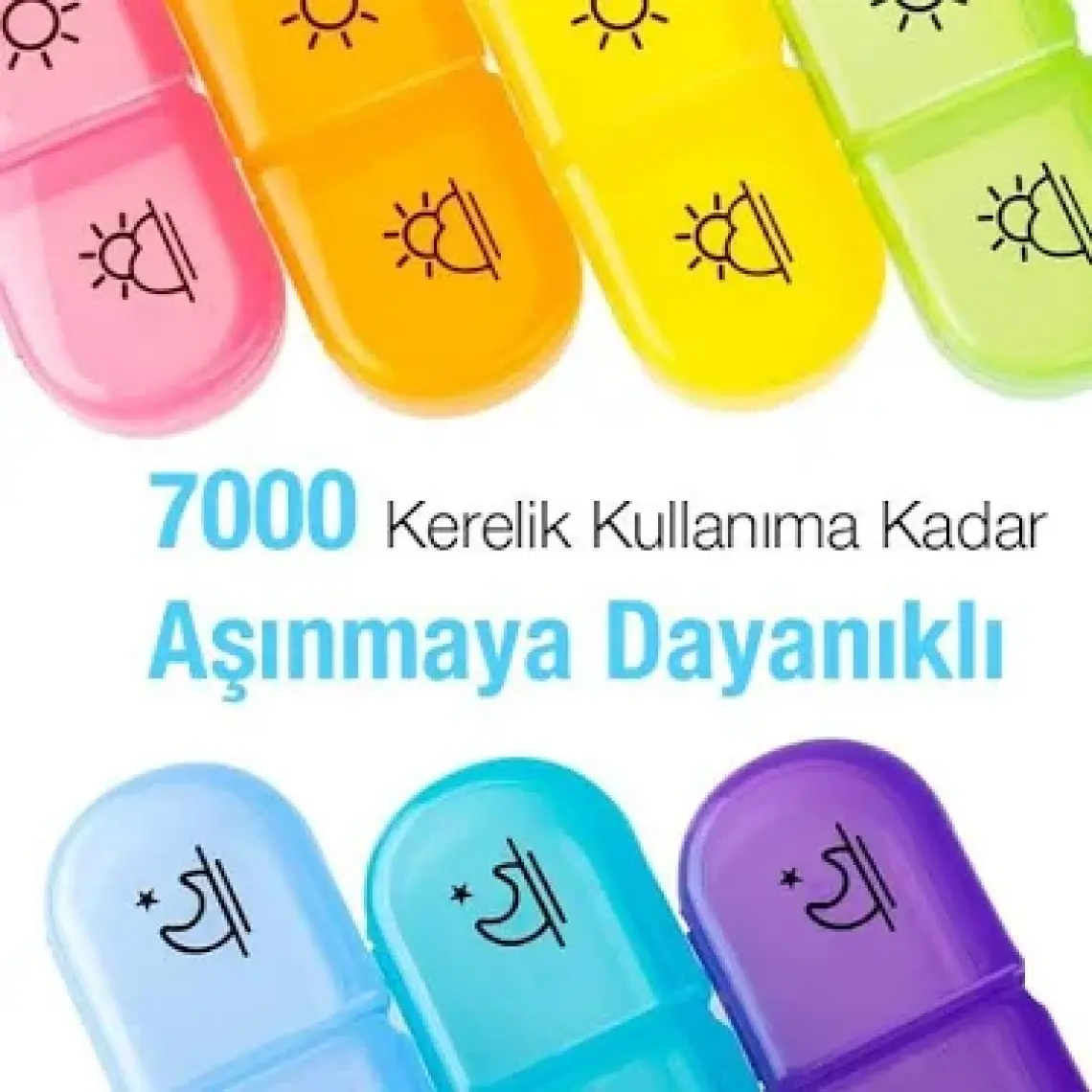 Polham 7 Günlük 21 Gözlü Haftalık Ilaç, Hap Saklama Kutusu, Kitlenir Kapaklı, Bpa Içermez Saklama Kutusu