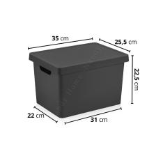 Nandy Home 17 Lt. Kapaklı Kutu Antrasit