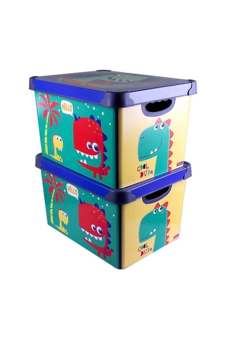 Style Box Dude Dekoratif Oyuncak Kutu Seti - 2x 20 Litre