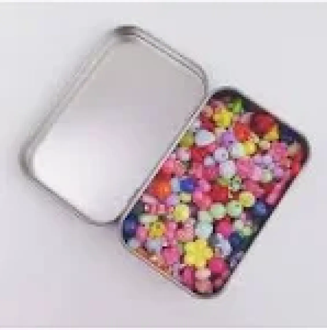Gymo Boş Metal Aksesuar Teneke Kutu Gri 9.5X6X2 cm