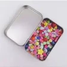 Gymo Boş Metal Aksesuar Teneke Kutu Gri 9.5X6X2 cm