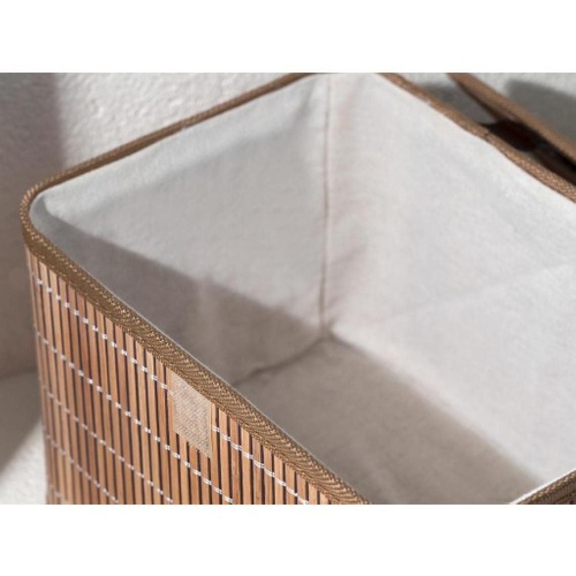 English Home Bambu ve Ahşap Kapaklı Kahverengi Saklama Kutusu 28 x 20 x 18 cm – Dayanıklı Doğal Malzemeden Dekoratif Organizer
