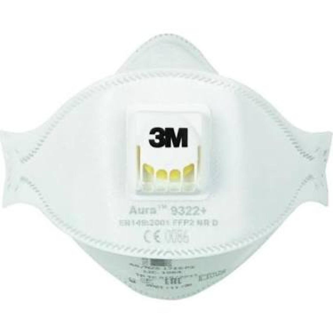 3M 9322 Aura Ffp2  Ventilli Solunum Koruyucu Maske- 1- Adet