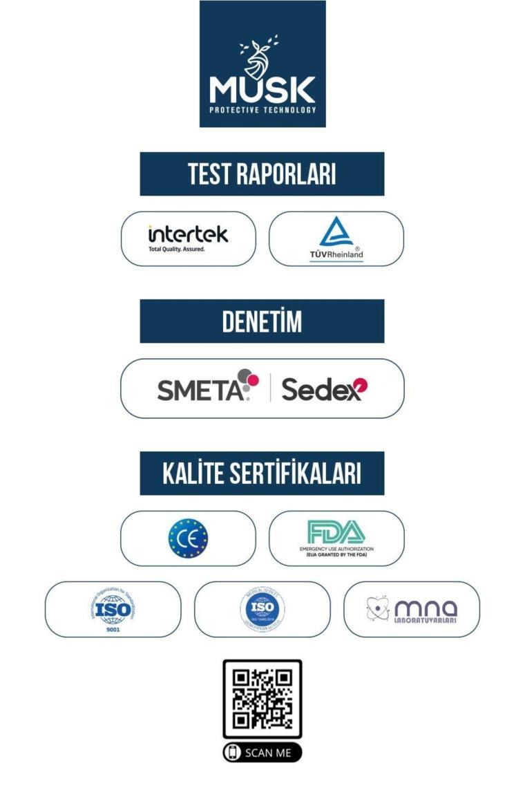 Musk N95 Maske Yeşil Renk 10 Adet