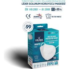 Musk FFP2/N95 Maske Beyaz Renk 30 Adet
