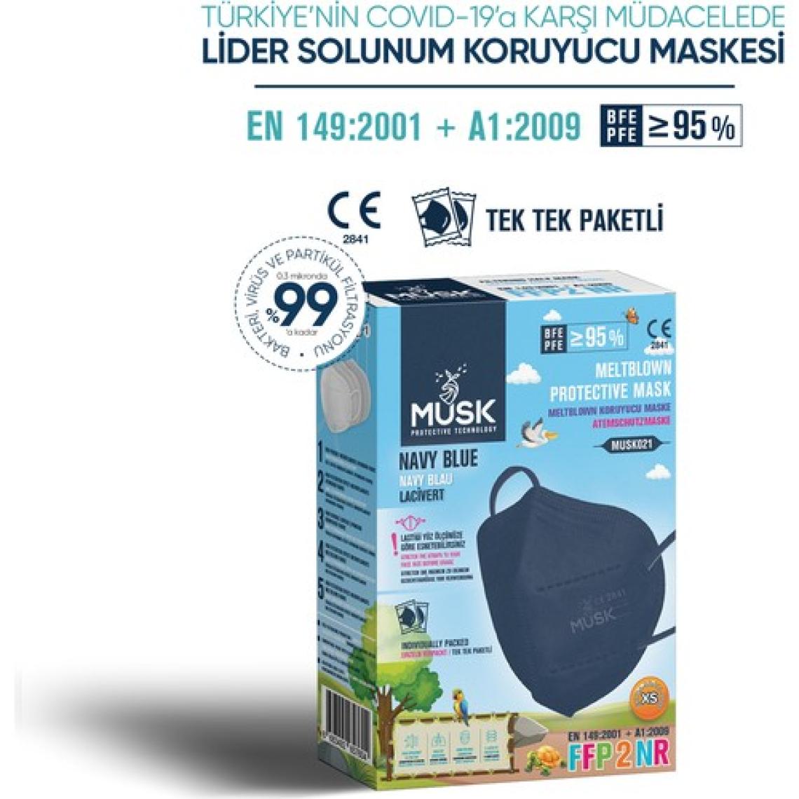 Musk Ffp2 Çocuk Maske Xs 10'lu