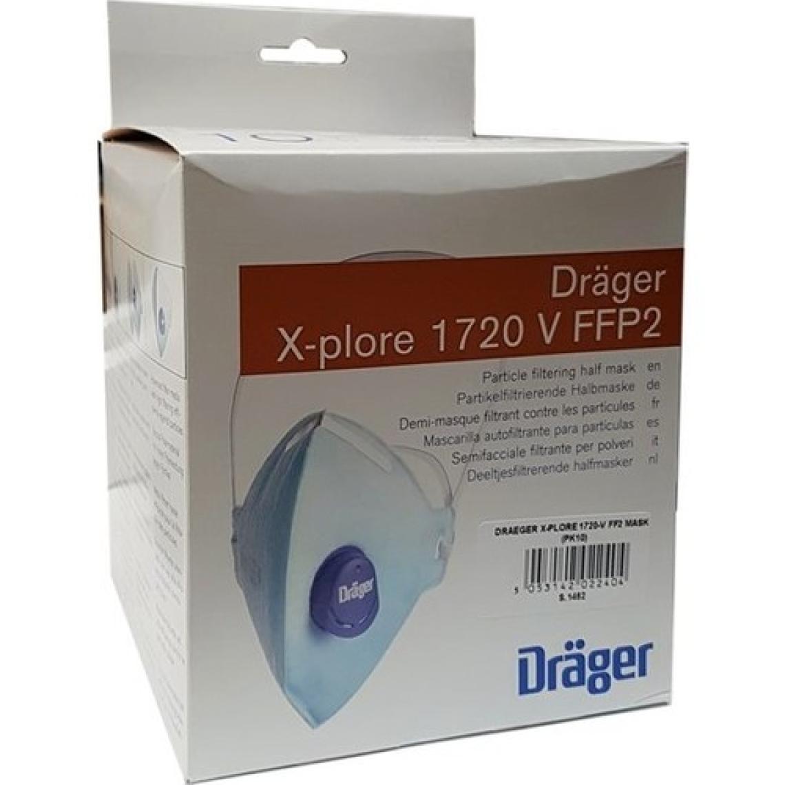 Drager 1720 V Ffp2 Ventilli Toz Maskesi (10 Adet)