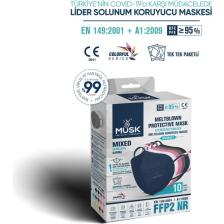 Musk FFP2/ N95 Maske Mix  Renk 20 Adet