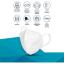 Musk FFP2/N95 Maske Beyaz  Renk 20 Adet