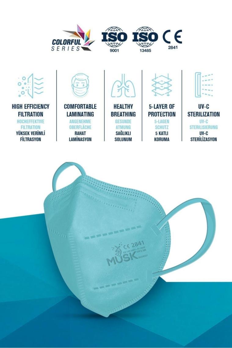Musk Ffp2 Çocuk Maske Xs 10'lu