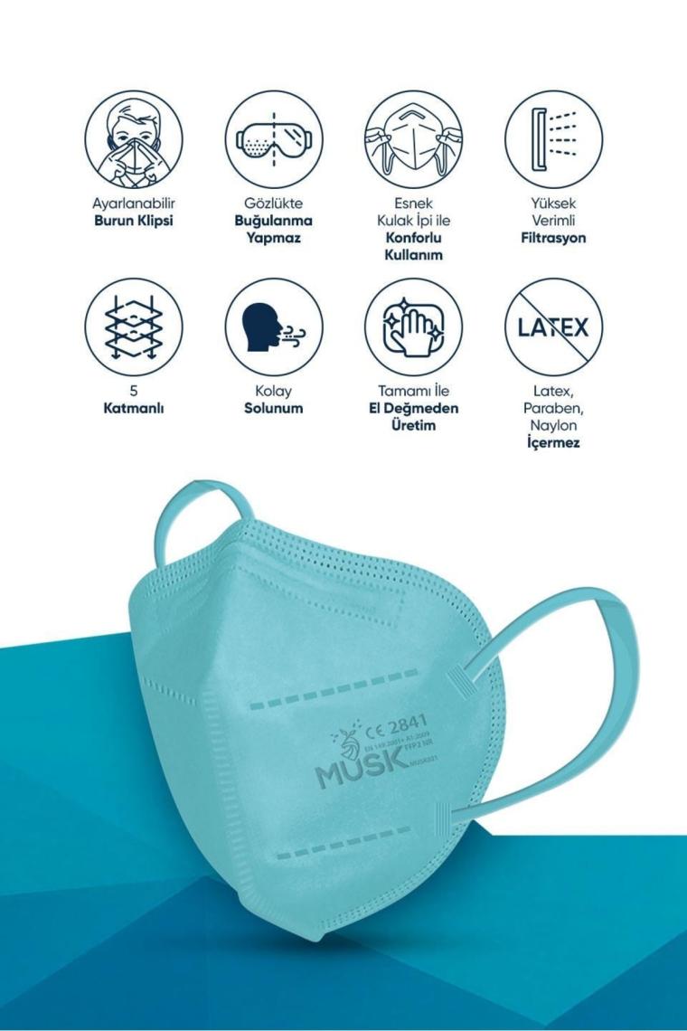 Musk Ffp2 Çocuk Maske Xs 10'lu
