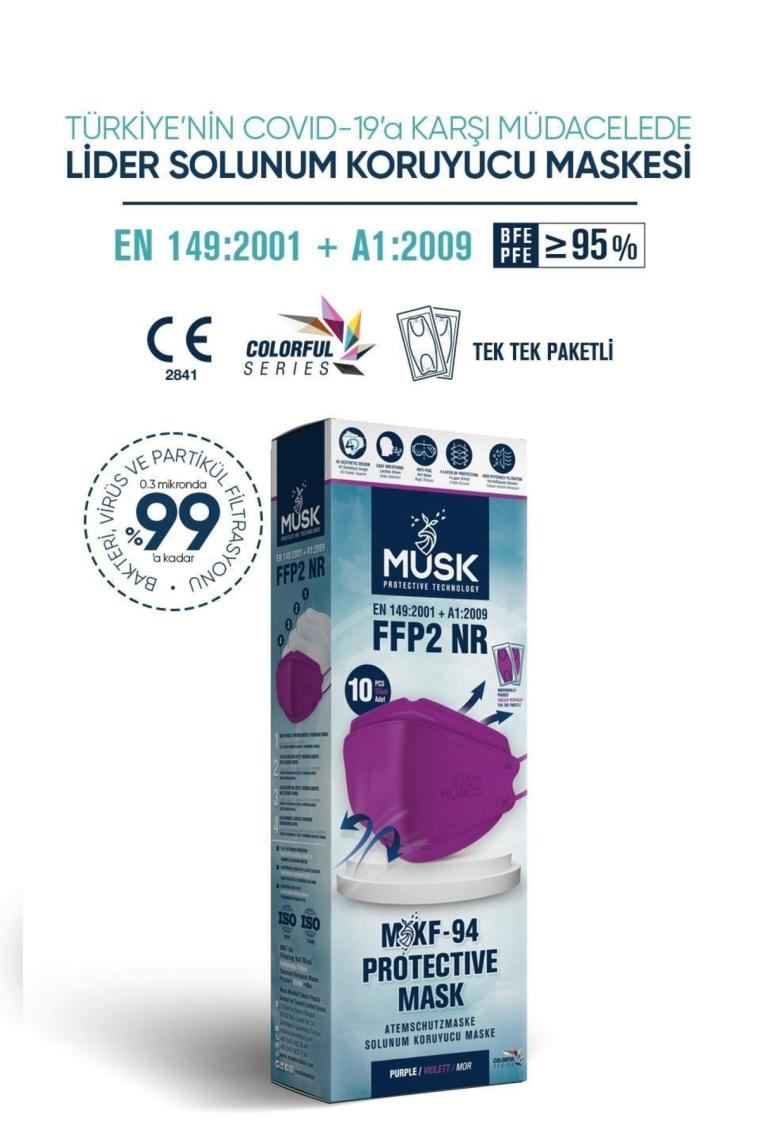 Musk KF94 Kore Tipi FFP2 Maske 10 Adet