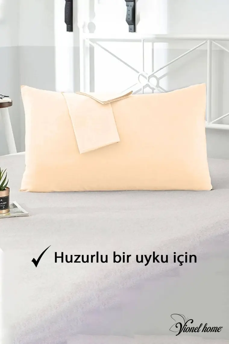 Vionel Home Pamuklu 2'li Yastık Kılıfı 50X70 cm Düz Siyah