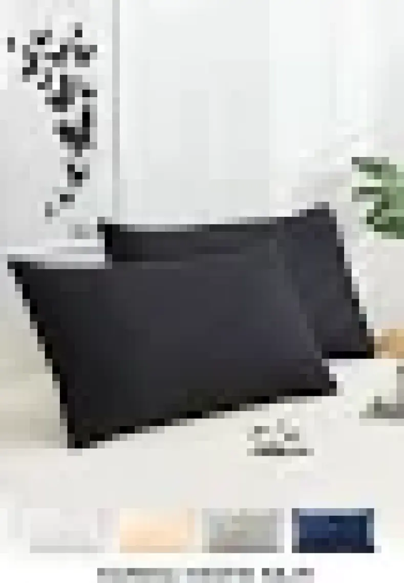 Vionel Home Pamuklu 2'li Yastık Kılıfı 50X70 cm Düz Siyah