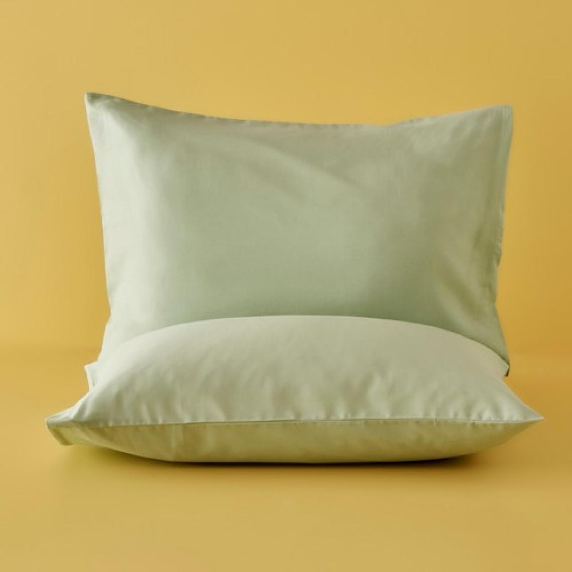 Bella Maison %100 Pamuk Ranforce Basic Yastık Kılıfı 2'li Sisli Yeşil (50x70 cm)
