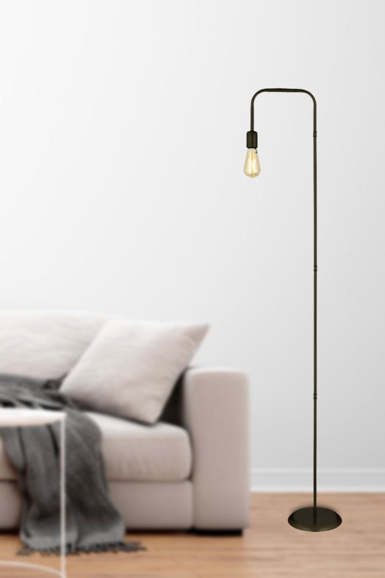 Klara Siyah Modern Tasarım Retro Dekoratif Metal Lambader