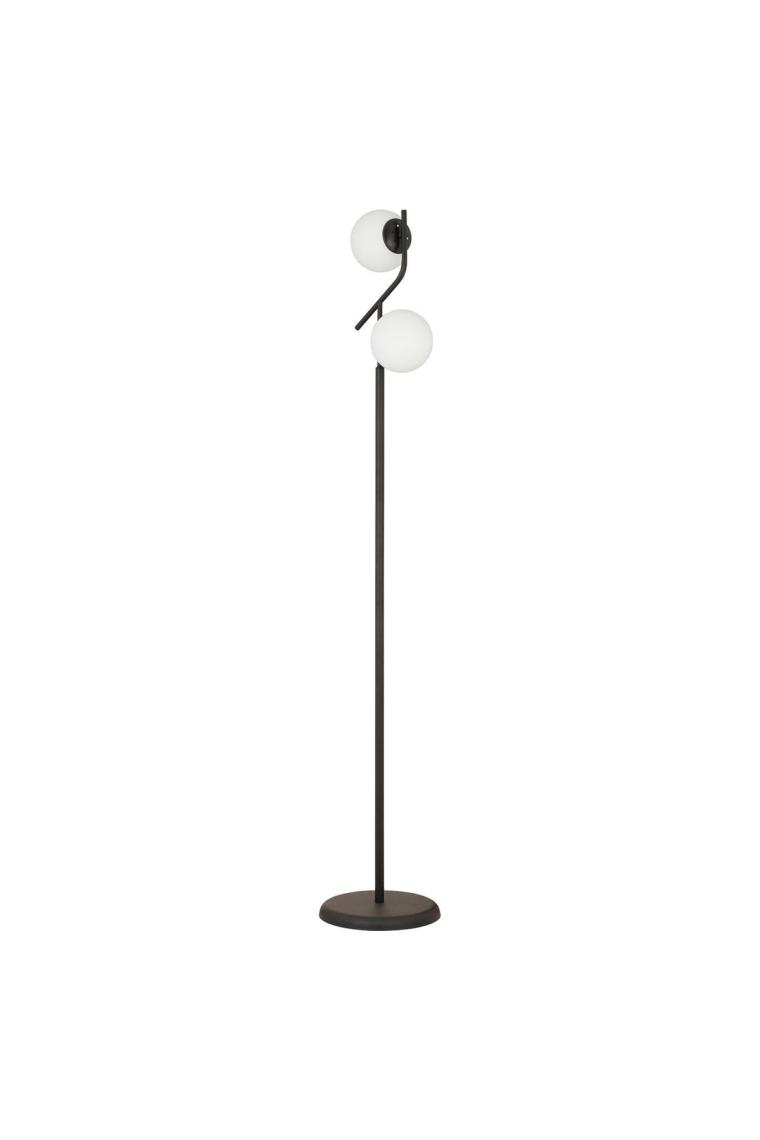 Velar Siyah Beyaz Camlı Modern Tasarım Metal Lambader