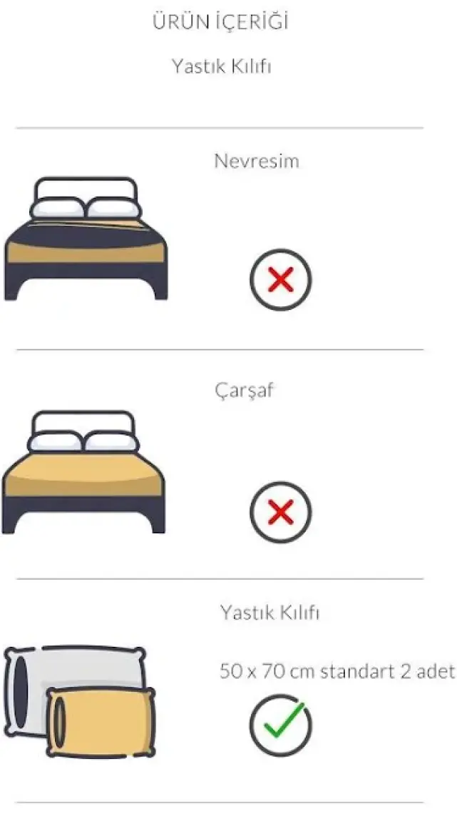 Varol 2 Adet Zeus Serisi Pamuk Saten Otel Yastık Kılıfı 50x70