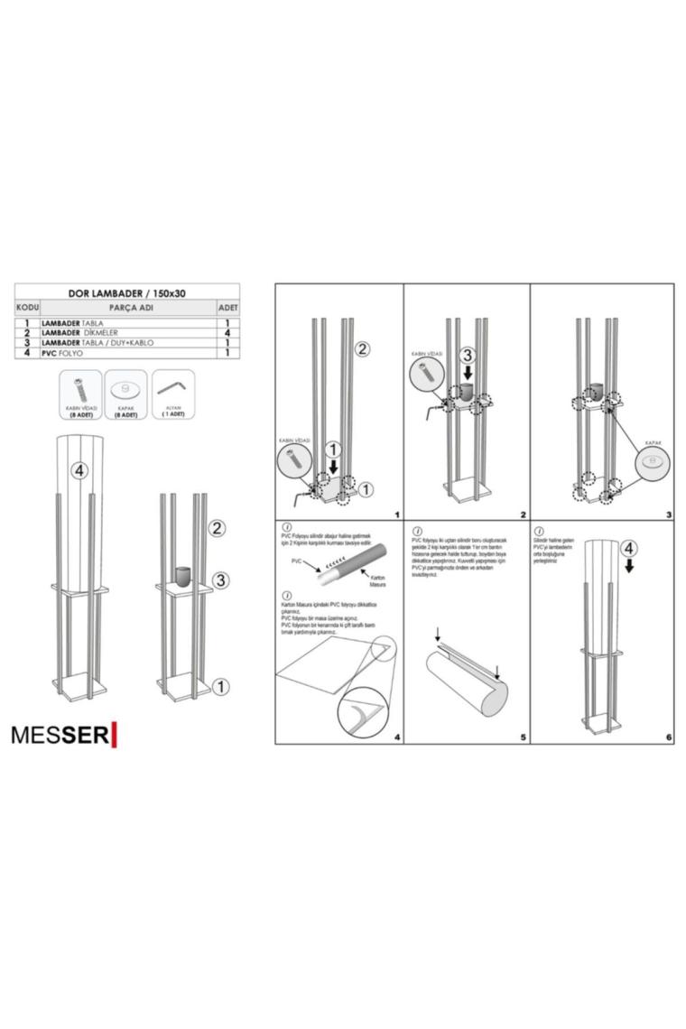 Dor Lambader Siyah Mermer Desen