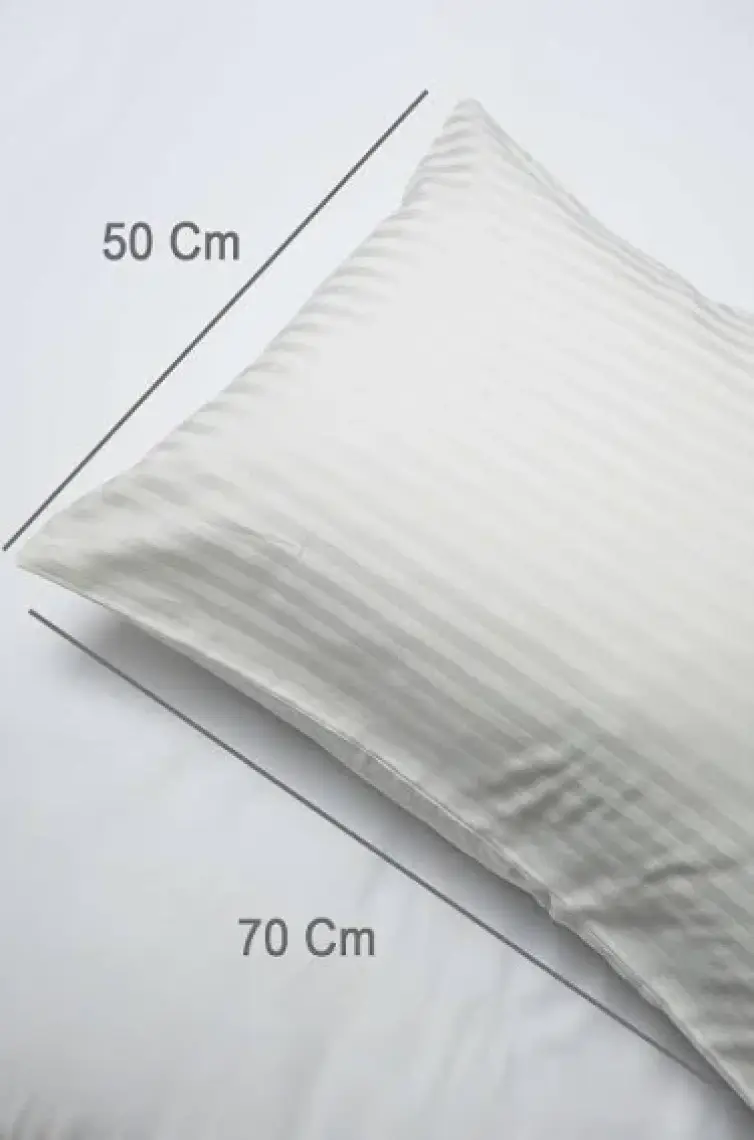 Vionel Home %100 Pamuk 2’li Çizgili Saten Yastık Kılıfı 50 x 70 | Bordo