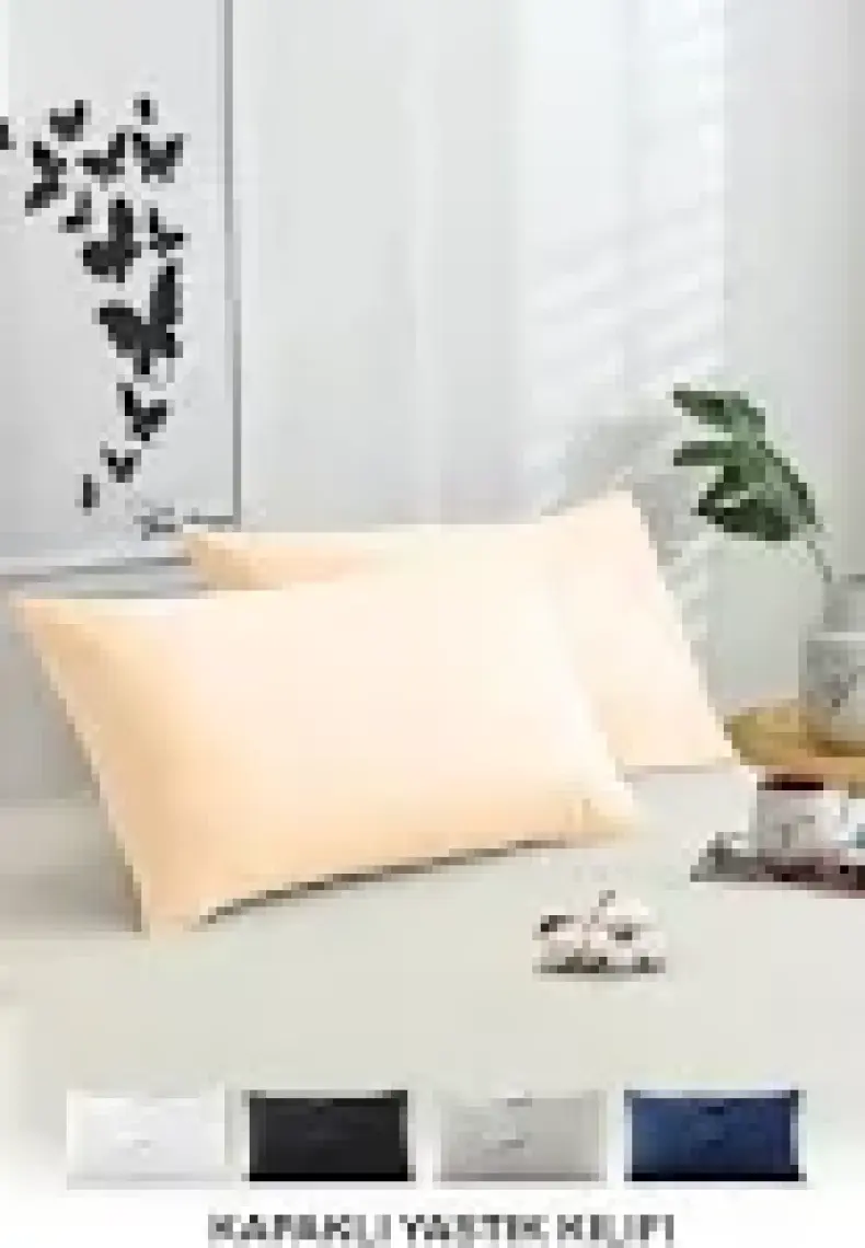 Vionel Home Pamuklu 2'li Yastık Kılıfı 50X70 cm Düz Bej