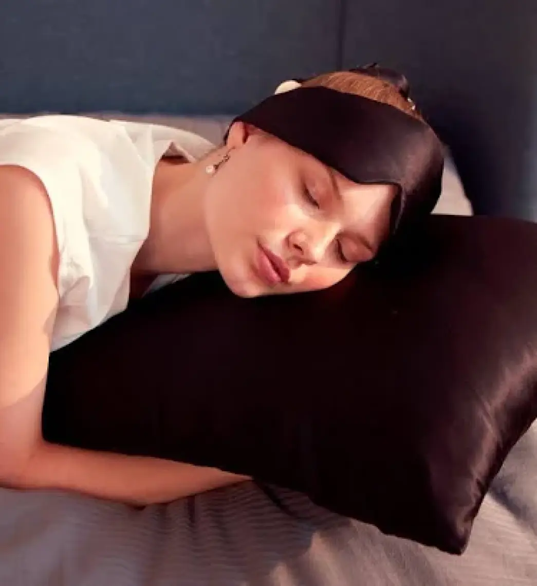 %100 Ipek Yastık Kılıfı Siyah Renk (standart 50x70cm)