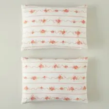 English Home Flower Line 2'li Yastık Kılıfı Turuncu