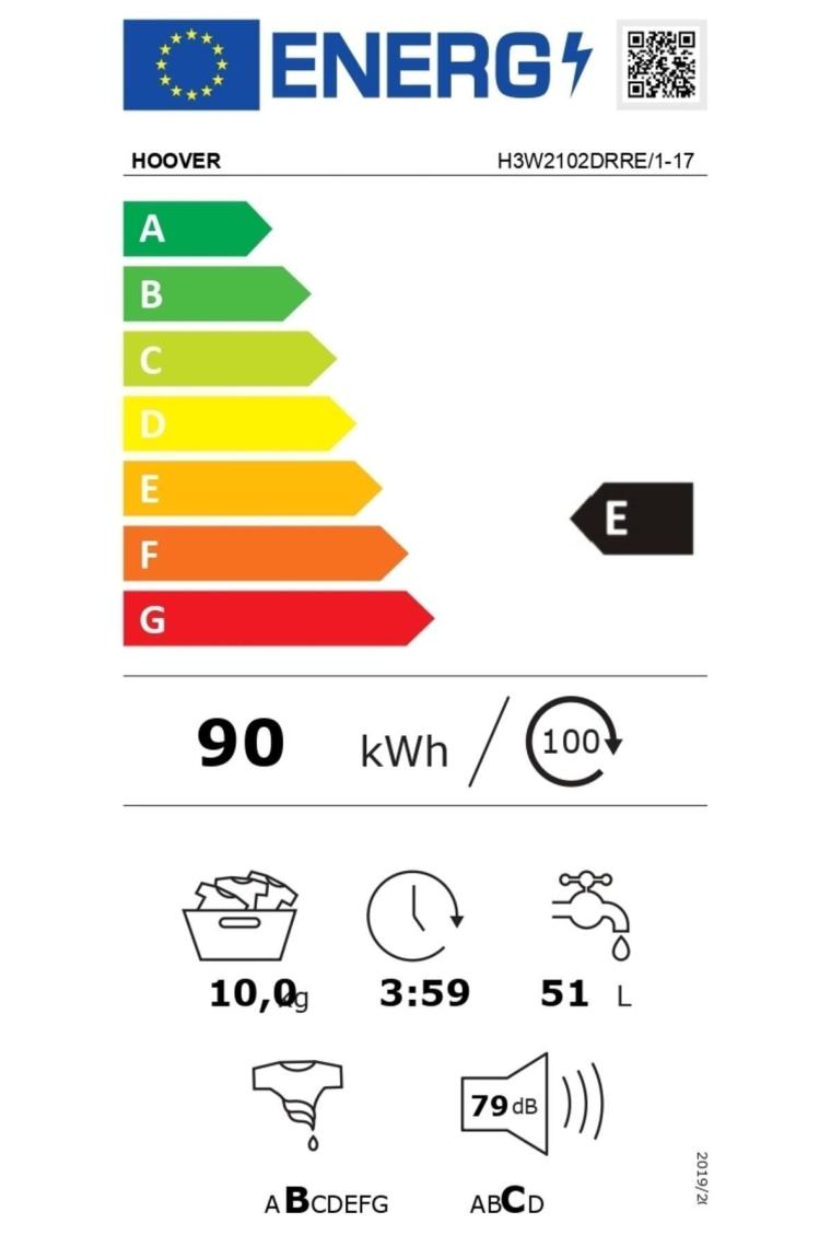 H3W 2102DRRE/1-17 10 kg 1200 Devir Çamaşır Makinesi