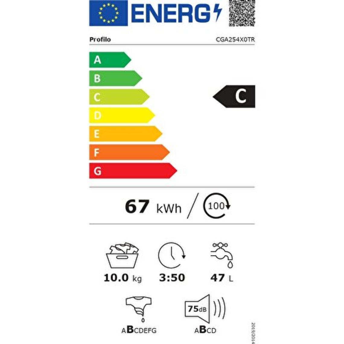 Profilo CGA254X0TR C Enerji Sınıfı 10 kg 1400 Devir Çamaşır Makinesi