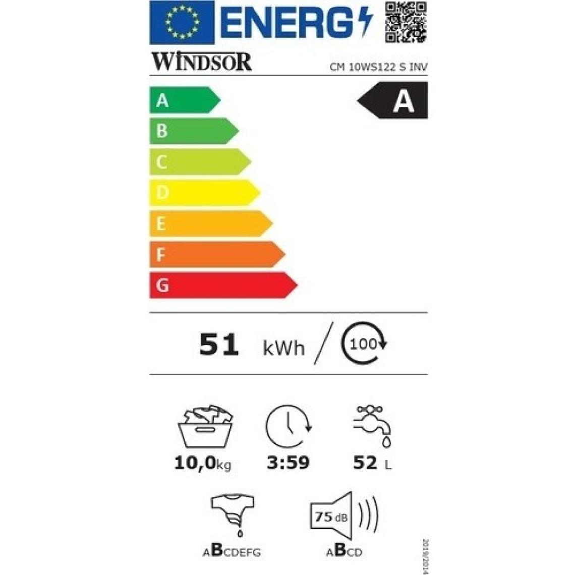 Windsor CM 10WS122 S INV 10 kg 1200 Devir Gri Inverter Çamaşır Makinesi