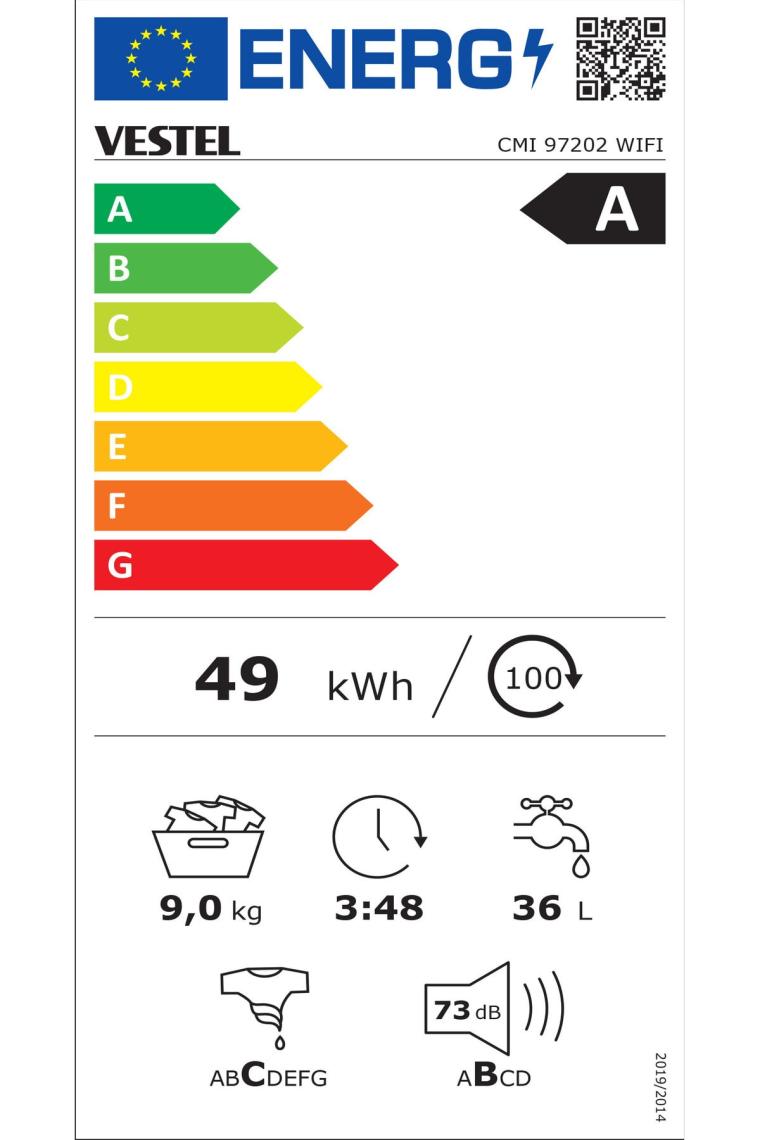 CMI 97202 WIFI 9 Kg 1000 Devir Çamaşır Makinesi